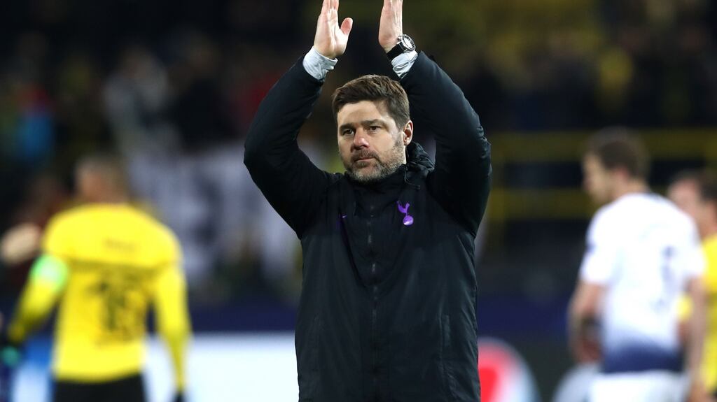 Mauricio Pochettino after his team’s win over Borussia Dortmund. Photograph: Alex Grimm/Bongarts/Getty Images