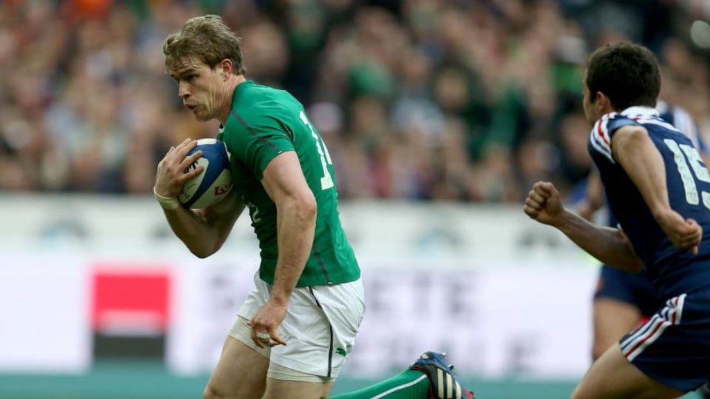 Joe Schmidt’s arrival as Ireland coach has coincided with Andrew Trimble’s most impressive period in the green jersey, but the player’s character has also played its part. Photograph: Dan Sheridan/Inpho