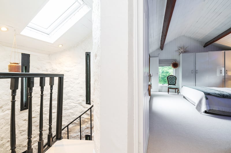 Window slits on spiral staircase