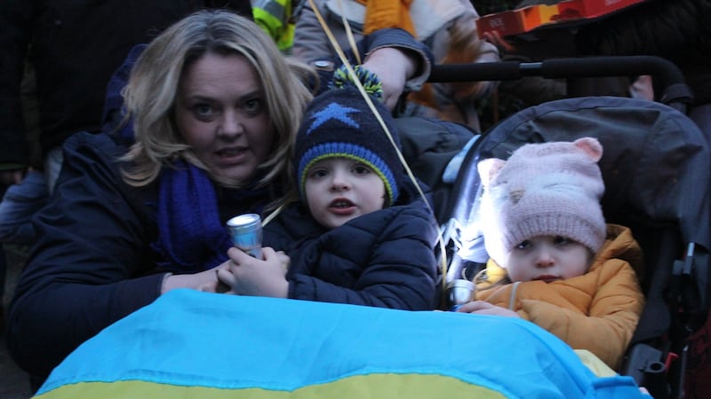 Ciara Merrigan, chair of Irish Families Through Surrogacy, and her two children, three-year-old twins Matthew and Clara