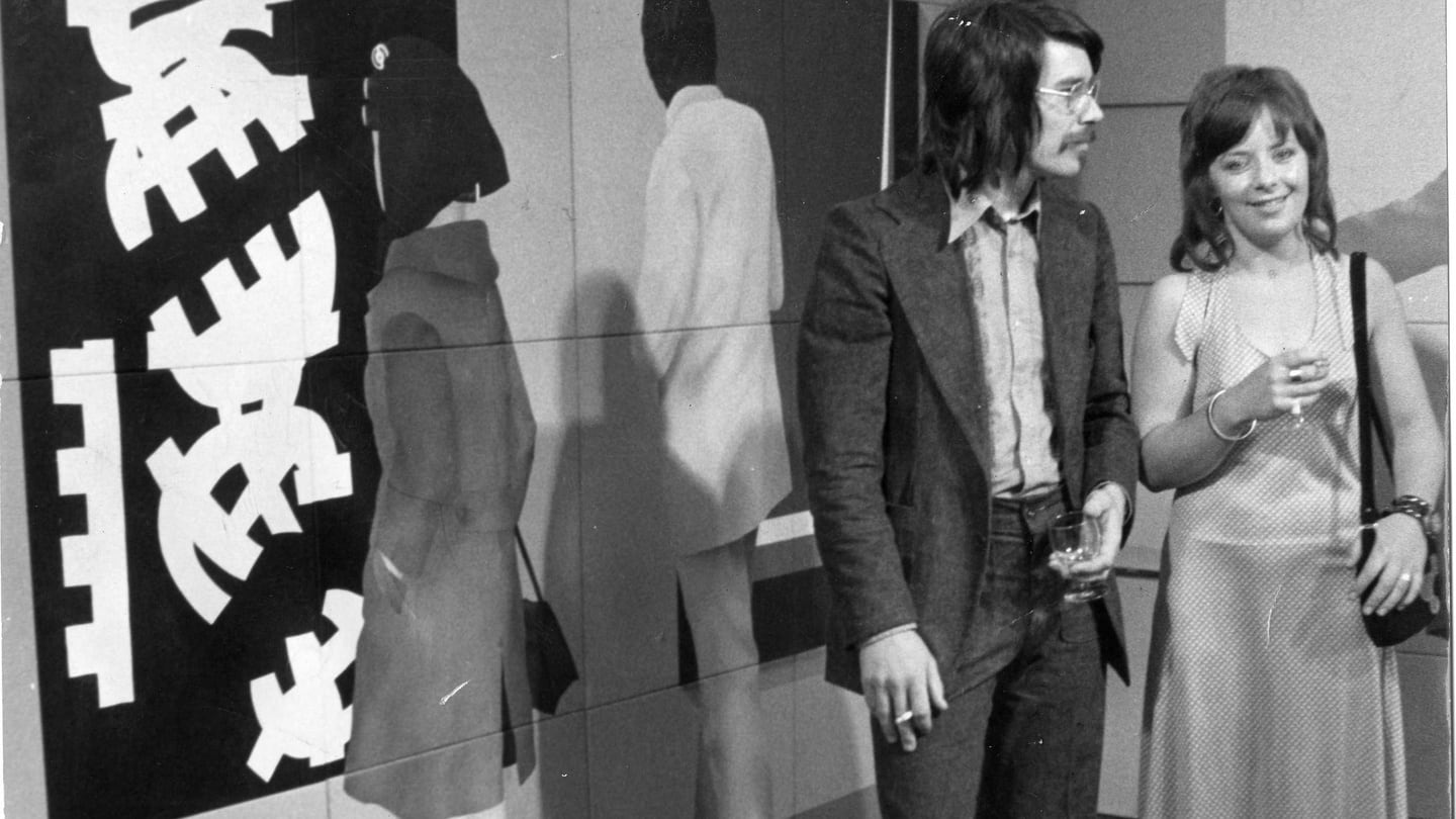 Robert Ballagh with his wife Betty at an exhibition of his paintings in 1972. ‘She would see a memoir as a totally self-indulgent thing.’ Photograph: Tommy Collins/The Irish Times