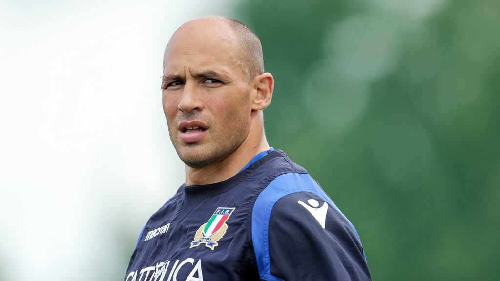 Sergio Parisse: “I told Smith my desire to end my international career in Rome in front of my family, my friends and our fans.” Photograph: Laszlo Geczo/Inpho