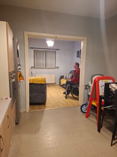 Brendan Thornton in his bungalow