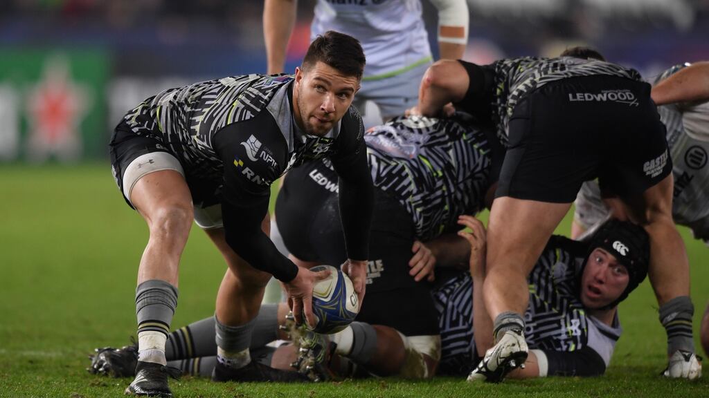 The 2018 Six Nations will be Rhys Webb’s last with the scrumhalf set to join Toulon. Photograph: Stu Forster/Getty