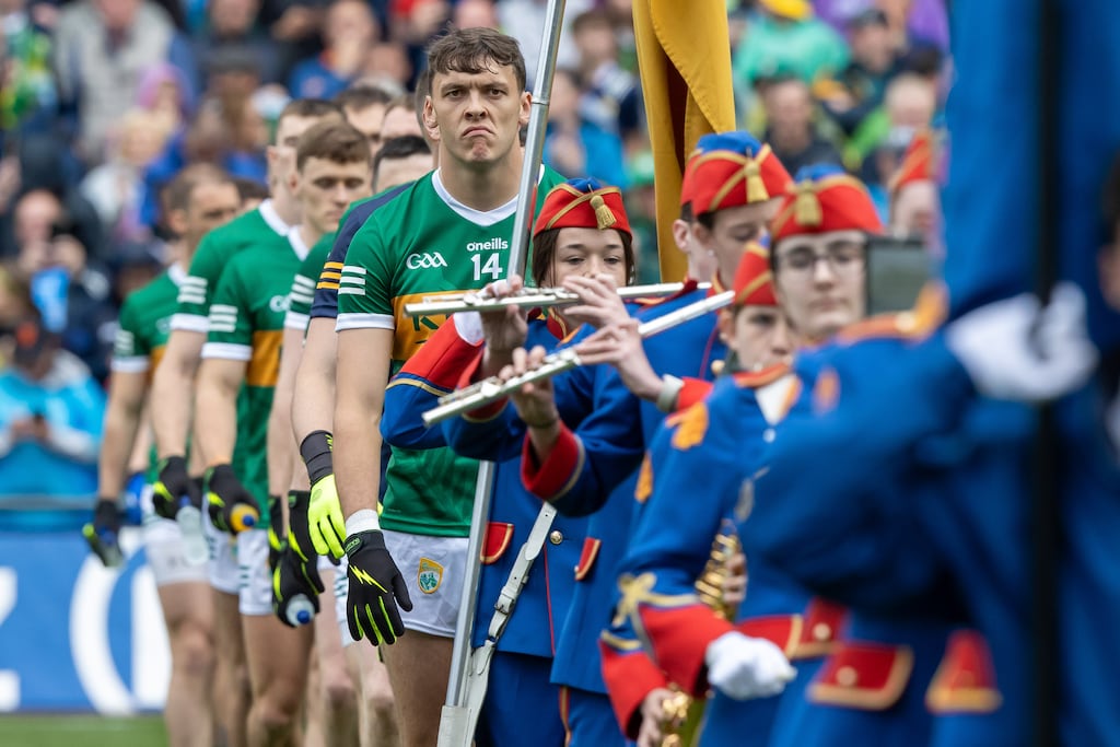 Kerry’s David Clifford in the parade before the 2023 All-Ireland football final between Dublin and Kerry. Photograph: Morgan Treacy/Inpho