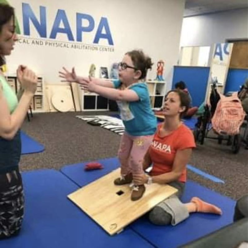 Siz-year-old Zoe Cryan from Roscommon receiving treatment at a Napa centre in the US