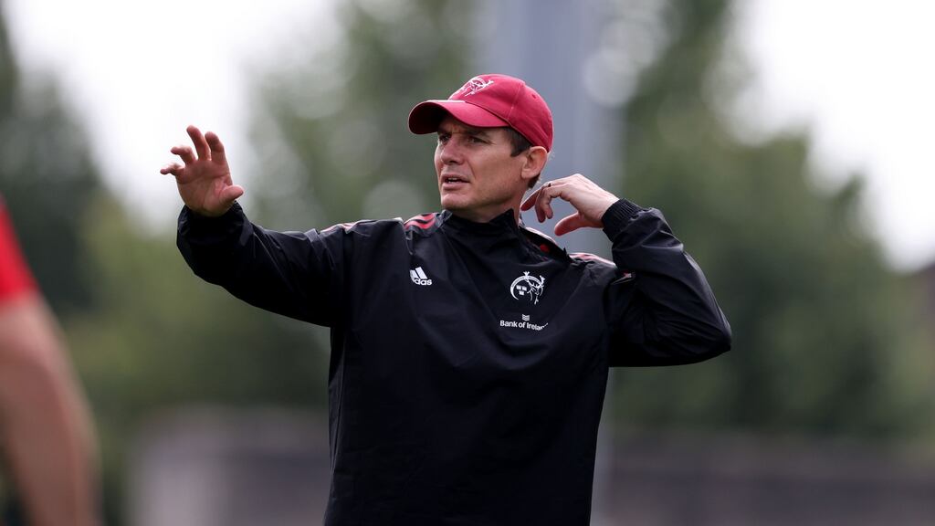 Stephen Larkham has confirmed he wishes to stay at Munster beyond the end of this season. Photograph: Dan Sheridan/Inpho