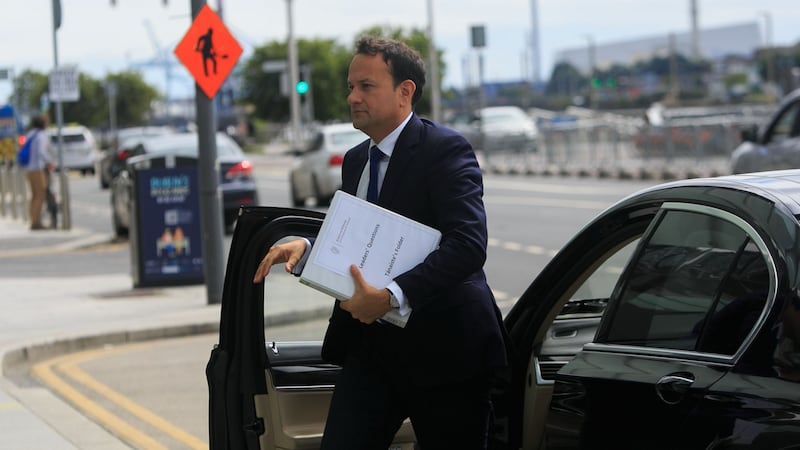 Tánaiste Leo Varadkar at the Convention Centre, Dublin, on Thursday. Photograph: Gareth Chaney/Collins