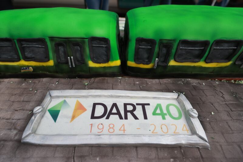The Dart's 40th birthday cake. Photograph: Liam McBurney/PA Wire