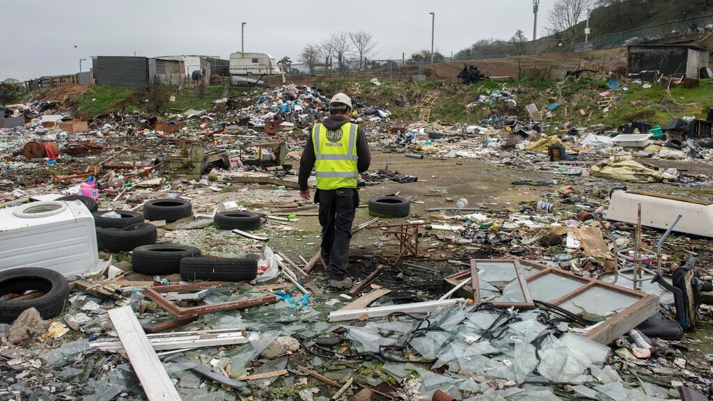 The 10-bay Spring Lane site in Cork city is home to 38 families, including 66 children. Photograph: Michael Mac Sweeney/Provision