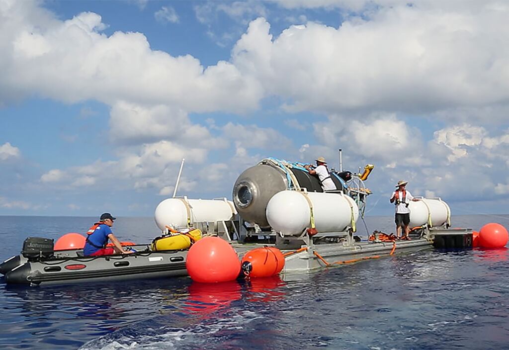 Rescue teams are continuing the search for the Titan submersible which went missing on Sunday. Photograph: OceanGate Expeditions/PA