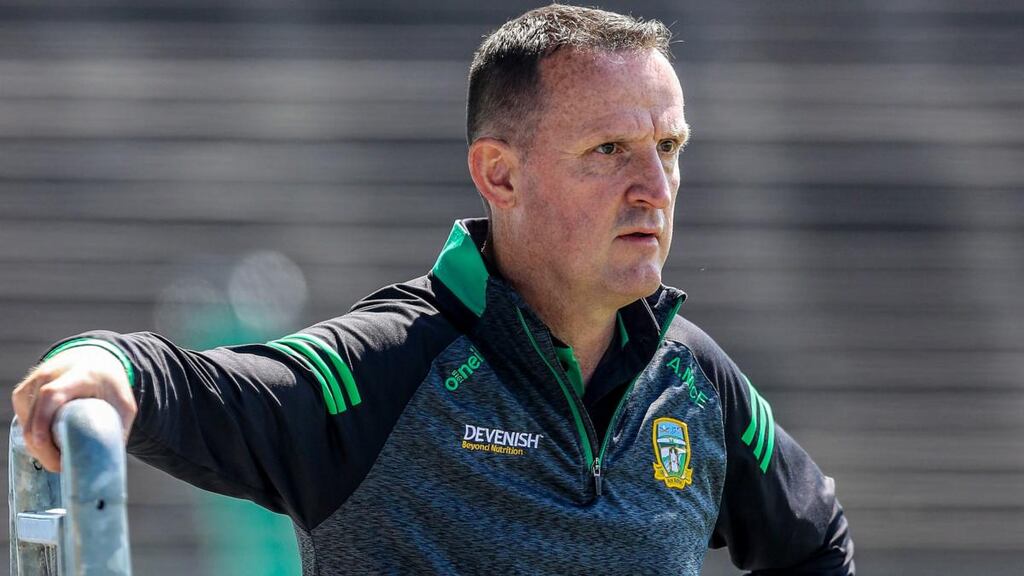 Meath manager Andy McEntee: can continue with his plans for the 2022 season. Photograph: Lorraine O’Sullivan/Inpho
