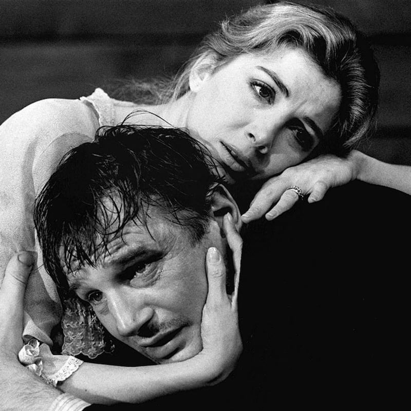 Liam Neeson with his late wife, Natasha Richardson, on stage in 1993. Photograph: NYT