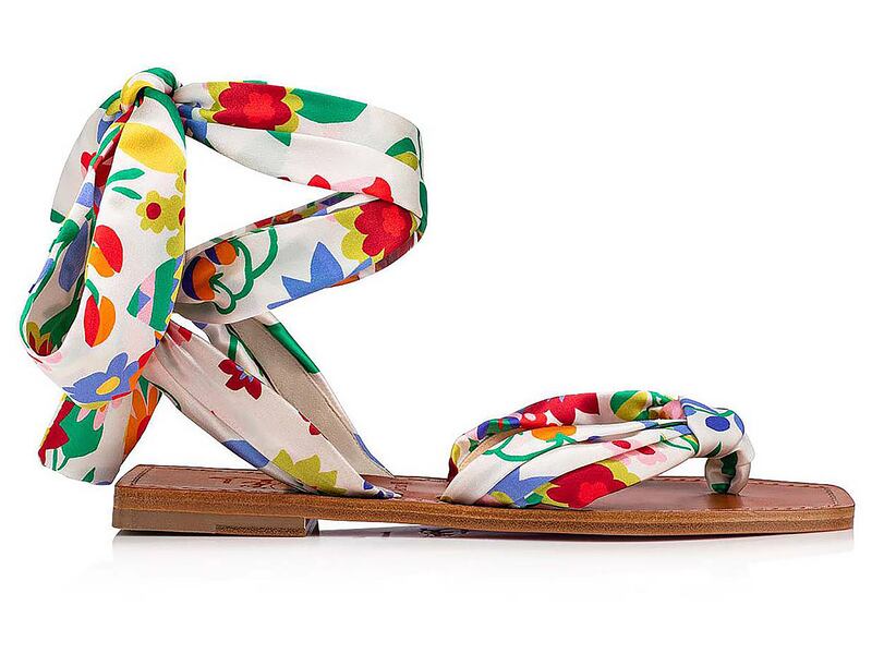 Christian Louboutin floral satin sandals (Brown Thomas, €525)