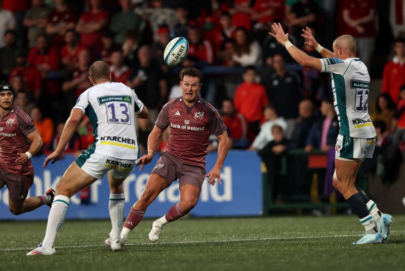 Munster's Billy Burns against Gloucester in a pre-season friendly at Virgin Media Park, Cork. Photograph: Bryan Keane/Inpho