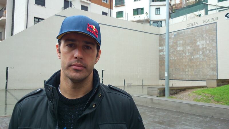 Veteran jai alia player Iñaki Osa Goikoetxea: he estimates there are now only around 70 jai alai professionals in the US, compared with up to 500 earlier in his career. Photograph: Guy Hedgecoe