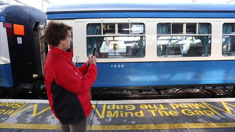 Passengers of the Emerald Isle Express, which left Connolly Station on Monday. will be staying in five-star castles such as Waterford and Dromoland, and will visit attractions including Waterford Crystal, Fota Island and the Cliffs of Moher along the way. Photograph: Sasko Lazarov/Photocall Ireland
