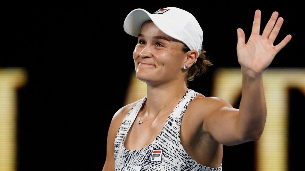 Australia’s Ash Barty faces American Danielle Collins in the final on Saturday. Photograph: Hamish Blair/AP Photo