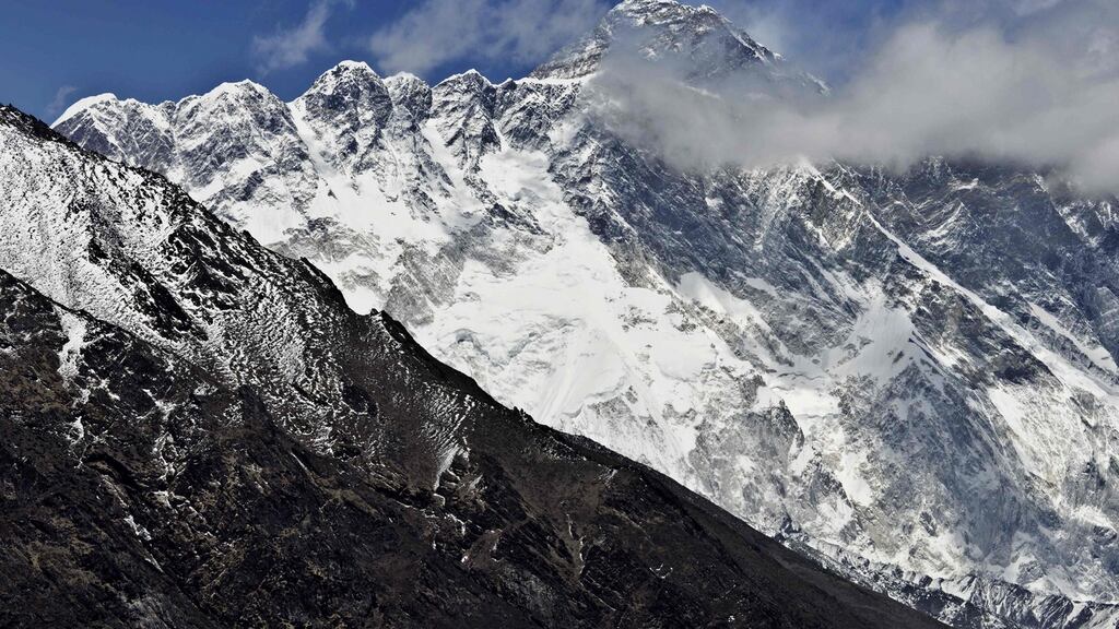Mount Everest is seen from the village of Tembuche, in Nepal. File photograph: Roberto Schmidt/AFP/Getty Images