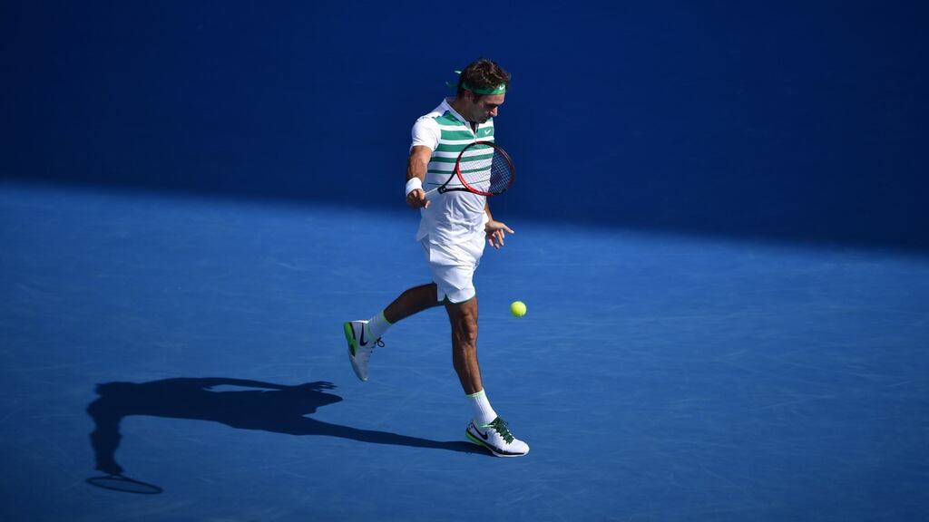 Roger Federer is through to the semi-finals of the Australian Open. Photograph: Afp