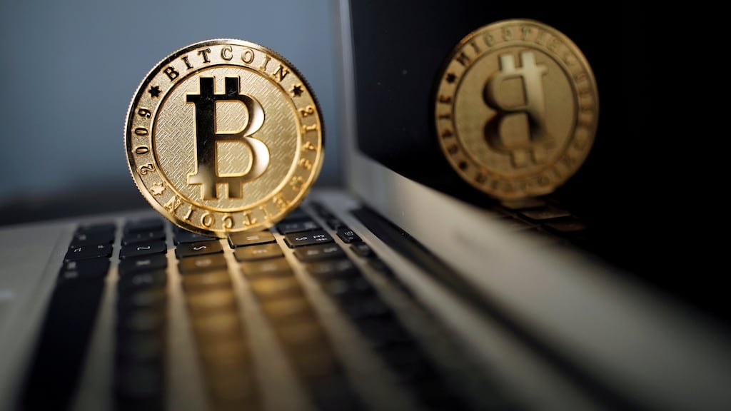 The value of the best-known digital currency, bitcoin, has risen eightfold in the past year. Photograph: Benoit Tessier/Reuters