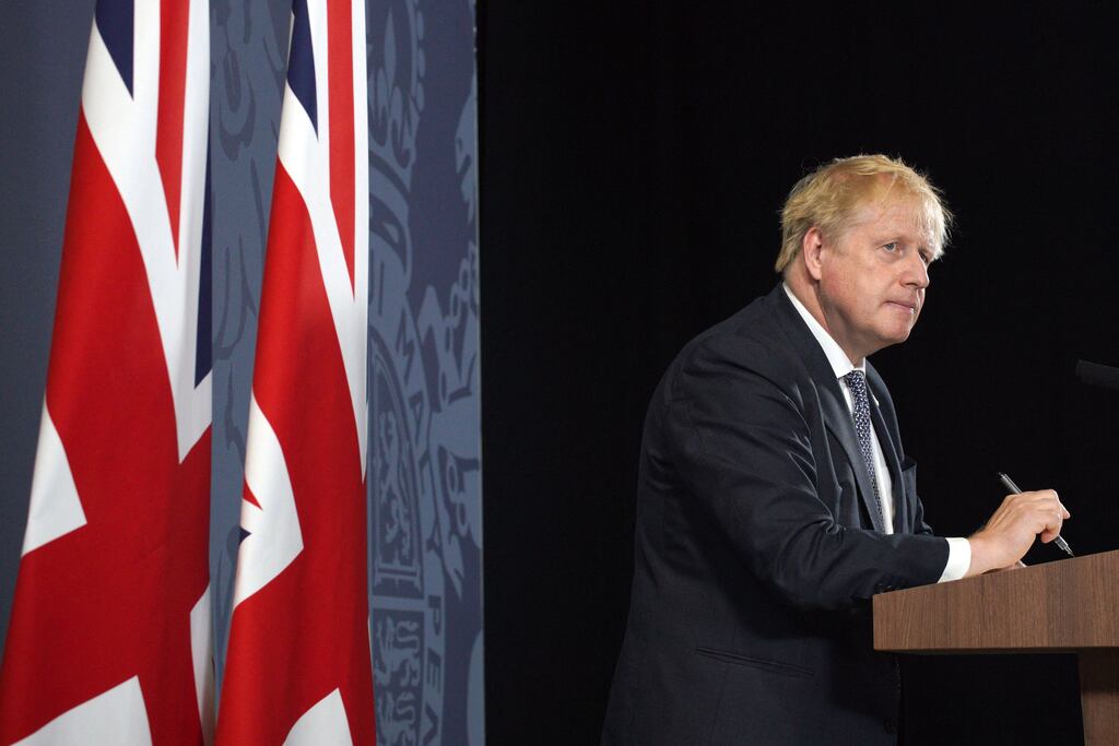 The Bill has been delayed amid disagreements within Boris Johnson’s government over how far it should go in ripping up the agreement he negotiated less than three years ago. File photograph: Getty Images