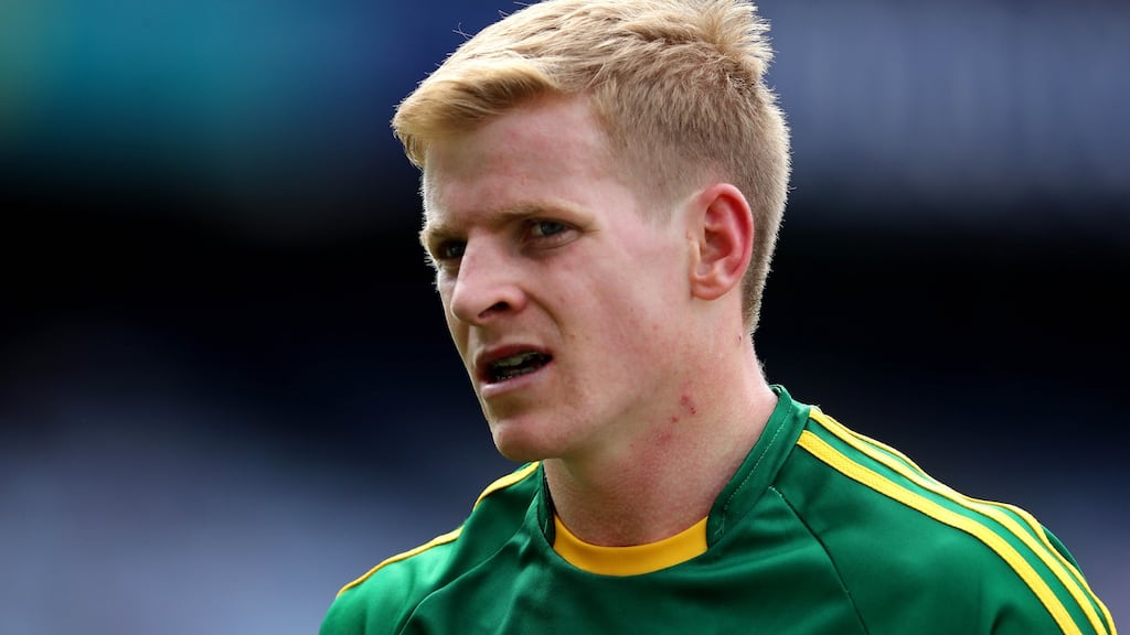 Clare’s Podge Collins dejected after the All-Ireland quarter-final defeat to Kerry in Croke Park in 2016. Photograph: Ryan Byrne/Inpho