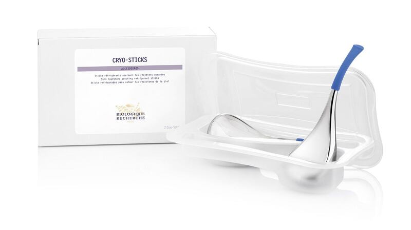 Biologique Recherche Cryo Sticks can help to lessen puffiness around the eyes.