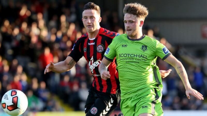 Former Bohemians centre-back Rob Cornwall often found himself outdone by a young Evan Ferguson at training. Photograph: Bryan Keane/Inpho