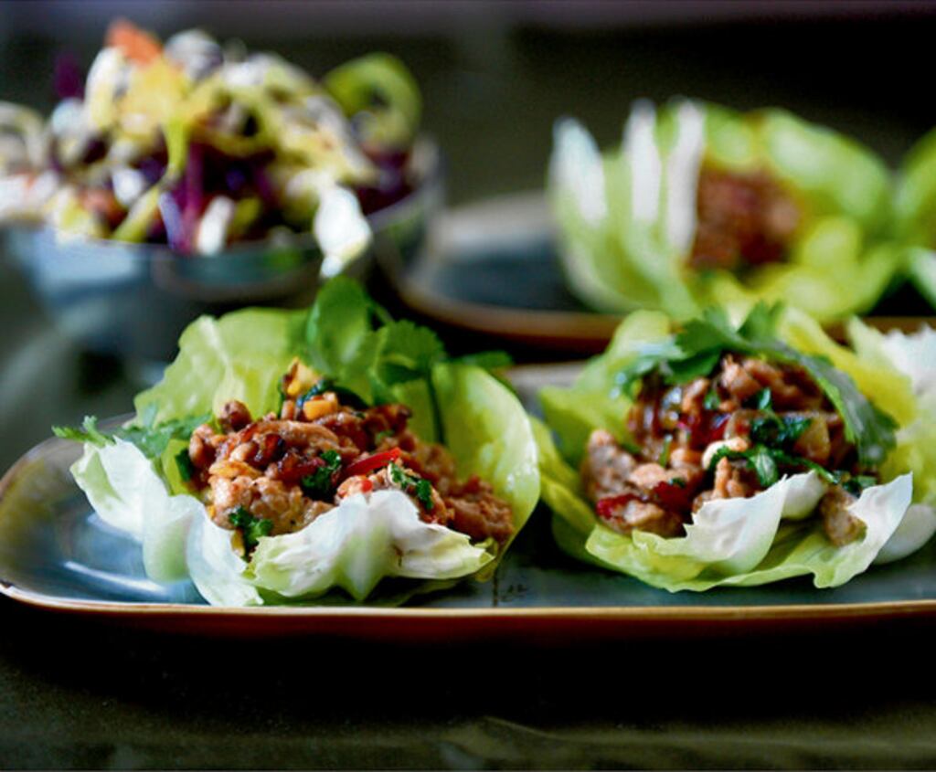 Pork larb. Photograph: Dara Mac Donaill