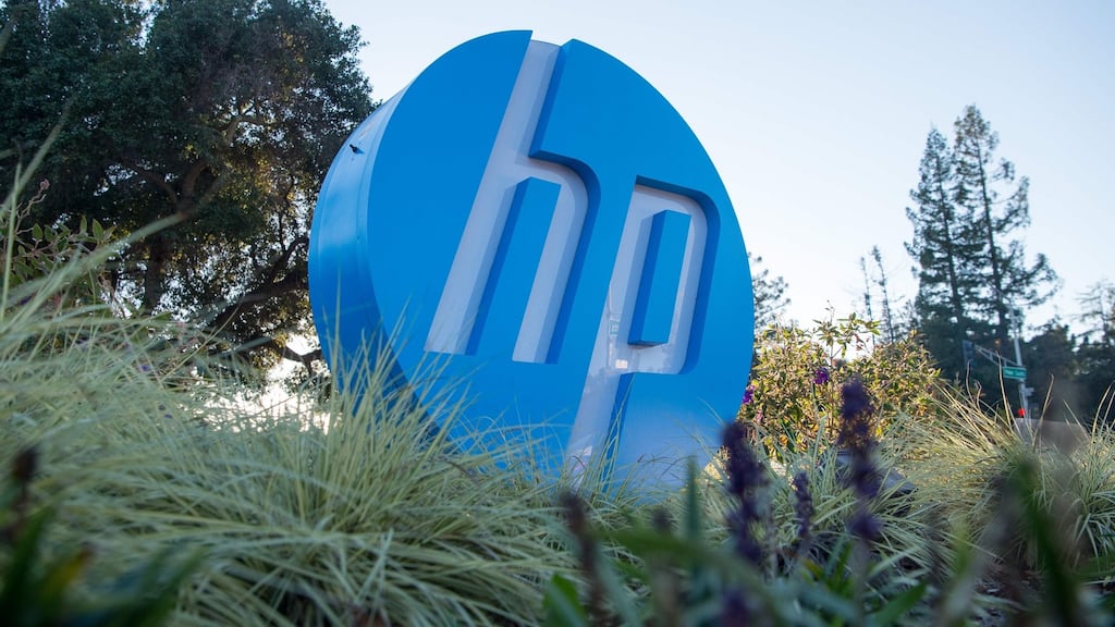 HP shares rose 4.5 per cent to $22.71 in New York on Monday. Photograph: Josh Edelson/AFP via Getty Images