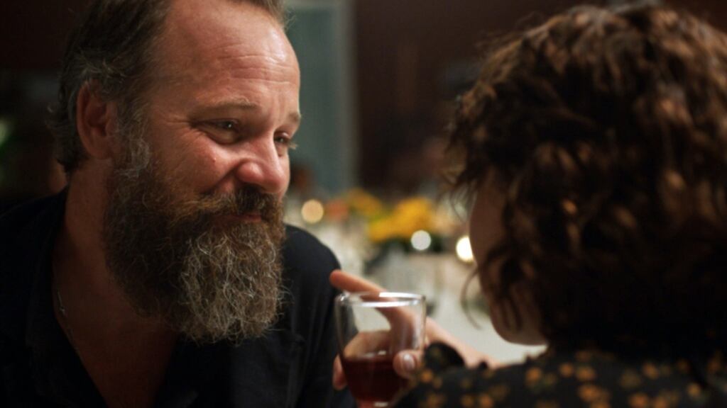 Peter Sarsgaard, as hotshot intellectual Professor Hardy, with Jessie Buckley, playing Leda, in The Lost Daughter. Photograph: Yannis Drakoulidis/Netflix