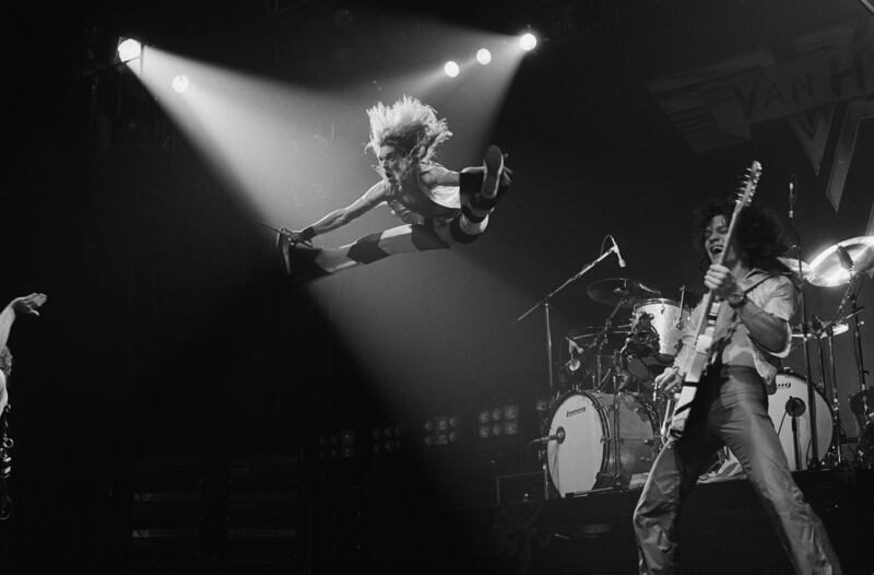 Van Halen: singer David Lee Roth and guitarist Eddie Van Halen performing in 1978. Photograph: Fin Costello/Redferns/Getty