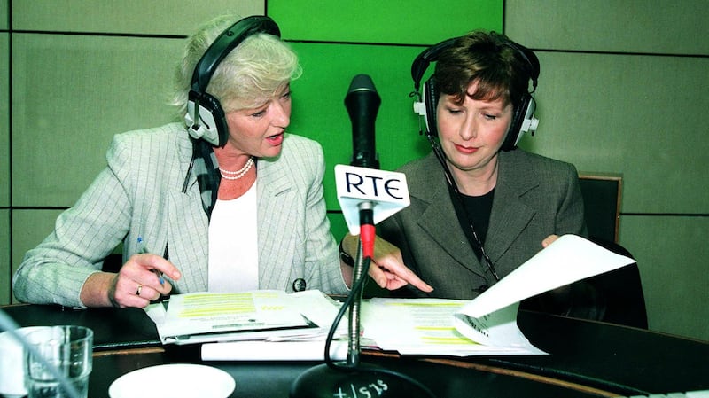 RTÉ radio presenter Marian Finucane with then-presidential candidate Mary McAleese in 1997
