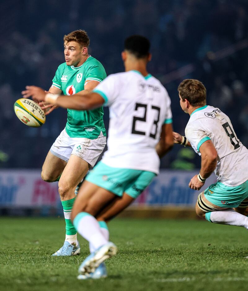 Garry Ringrose in action for Ireland in the first Test against South Africa. Photograph: Dan Sheridan/Inpho