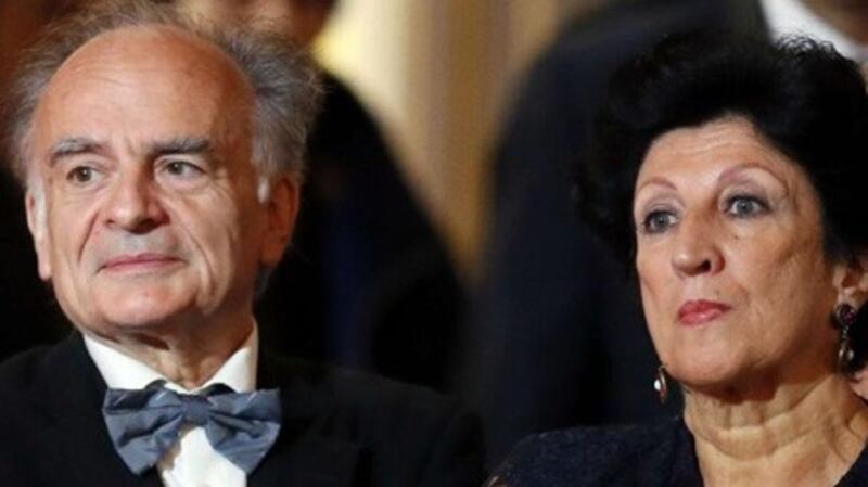 The president’s parents, Jean-Michel Macron and Francoise Nogues-Macron, at his inauguration on May 14th, 2017