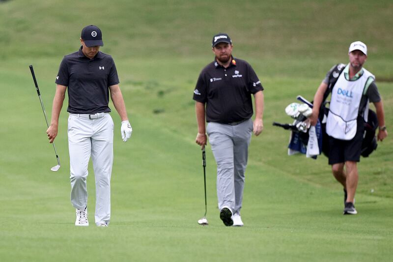 Jordan Spieth and Shane Lowry during their match at Austin Country Club. Photograph: Tom Pennington/Getty Images