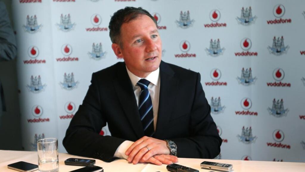 Dublin football manager Jim Gavin   credited the team’s   athletic development coach Martin Kennedy for his  work on  speed and conditioning. Photograph: Lorraine O’Sullivan/Inpho