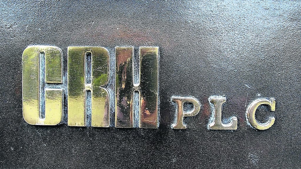 Building materials group CRH tracked industry rivals to close 1.3 per cent down at €23.09. Photograph: Brenda Fitzsimons.