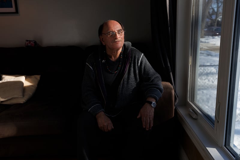 Eddy Ambrose at home in Winnipeg, Manitoba, Canada on March 6th: he had a happy, carefree upbringing steeped in the Ukrainian Catholic culture of his family and community, yet one divorced from his true heritage. Photograph: Nasuna Stuart-Ulin/The New York Times