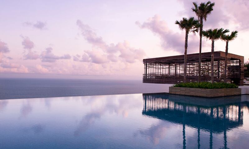 Perched on the cliffs in Bali Alila Villas Uluwatu offers incredible architecture and stellar sunsets in a setting that feels like the end of the earth