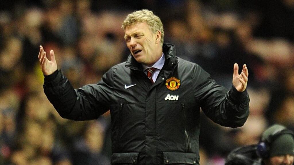 Manchester United manager David Moyes has been charged with misconduct. Photograph: Owen Humphreys/PA Wire