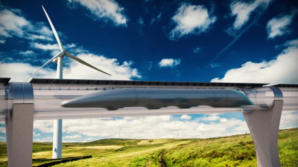 An artist’s impression of the Hyperloop transportation system: not only will it allow people to travel at extremely high speeds, it may also end up being free to use