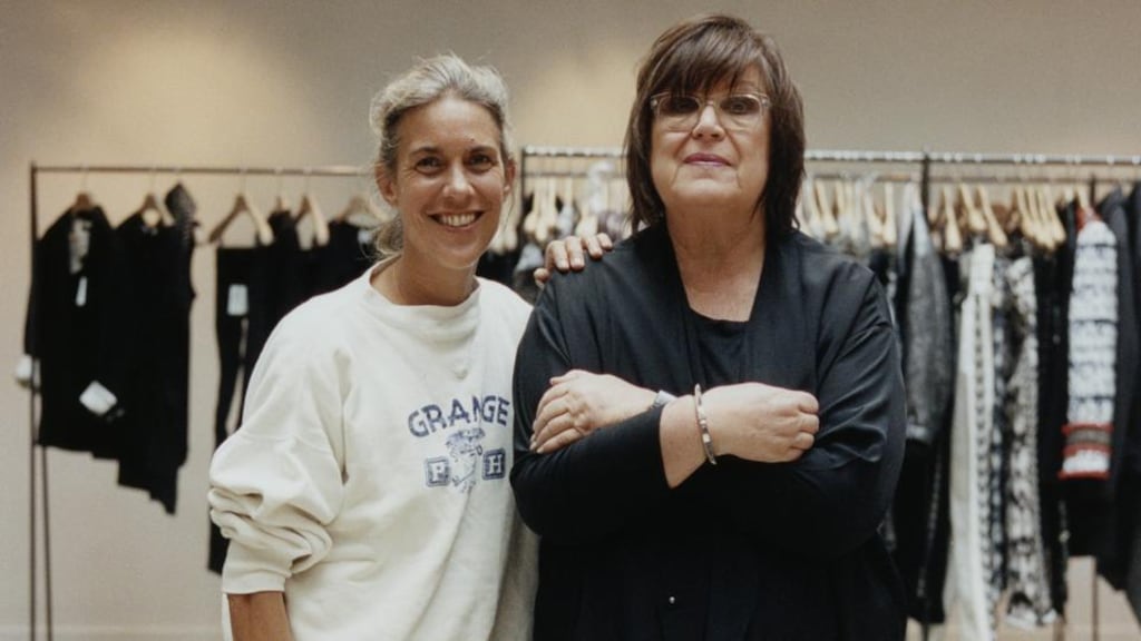Above: Isabel Marant (left) and Margareta van den Bosch, creative driector of H&M