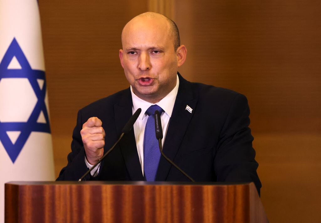 Israel’s outgoing prime minister Naftali Bennett has announced he is taking a break from politics and will not run in the country’s autumn election. Photograph: Ahmad Gharabli/AFP via Getty Images