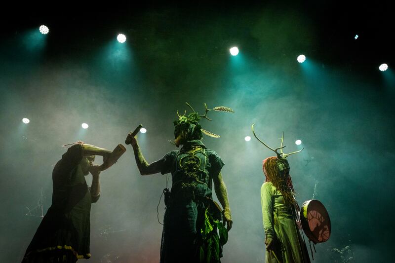 Heilung members including Maria Franz and Kai Uwe Faust. Photograph: Tom Honan