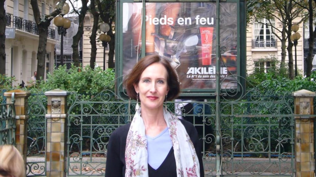 Lara Marlowe outside her local Metro station in the 7th arrondissement