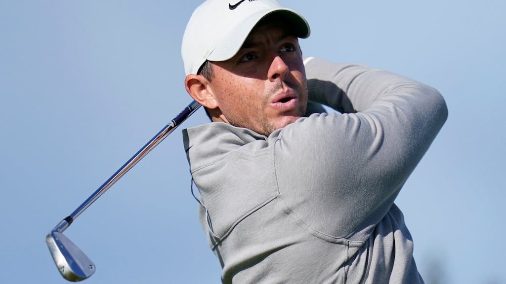 Rory McIlroy carded a second round of 71 in California. Photograph: Gregory Bull/AP