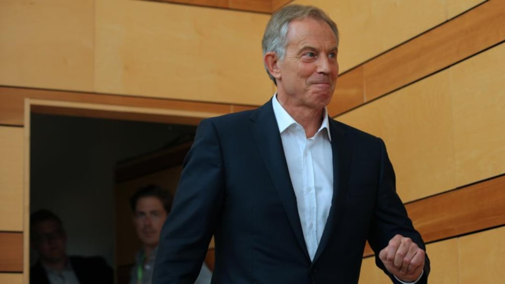 Former British prime minister Tony Blair supported the coup against Egypt’s elected president Mohamed Morsi. Photograph: Matthew Staver/Bloomberg