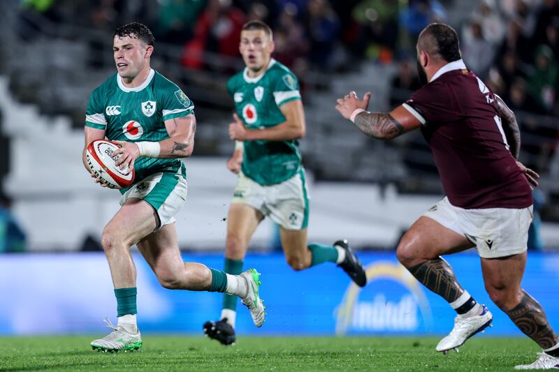 Ireland's Calvin Nash on the ball. Photograph: ©INPHO/Ben Brady